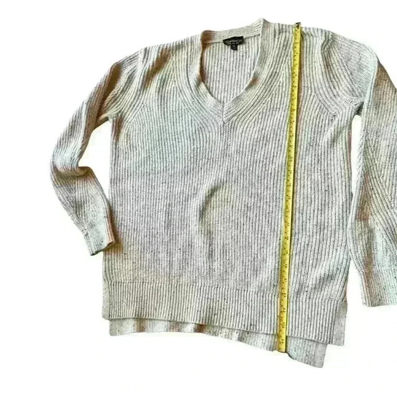 Topshop V-Neck Knit‎ Sweater Women's Size 4 Oversized - Picture 4 of 7